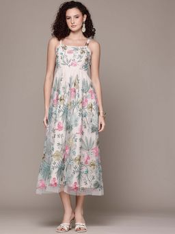 Label Ritu Kumar - White Elania Long Midi Dress