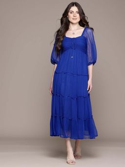 Label Ritu Kumar - Full Sleeves Solid Long Maxi Dress