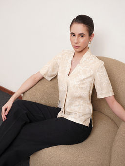 FABLE STREET - Women Beige Floral Top