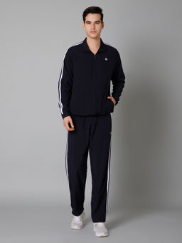 TURNFIT - Men Navy Blue Solid Training Tracksuit (Set of 2)