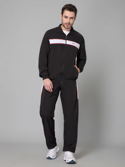 TURNFIT - Men Black Solid Tracksuit (Set of 2)