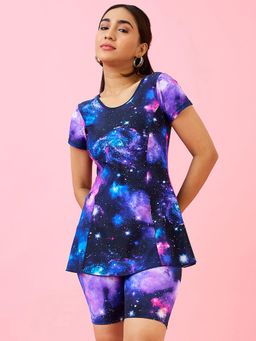 LYCOT - Women Navy Blue Nylon Swimsuit