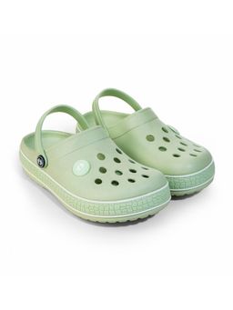 HOPPA - Green Synthetic Round Toe Pair Of Sliders