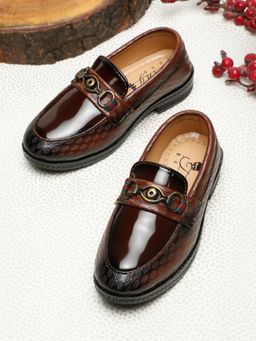 Tiny Bugs - Tan Synthetic Round Toe Pair Of Loafers