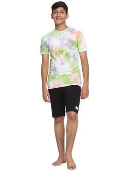 Lil Tomatoes - Boys Tie & Dye Cotton Night Suits Orange (Set of 2)