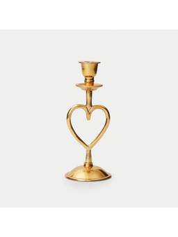 Pure Home + Living - Gold Heart Shaped Metal Candle Holder - Small
