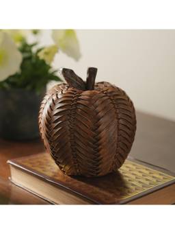 Pure Home + Living - Brown Polyresin Woven Apple