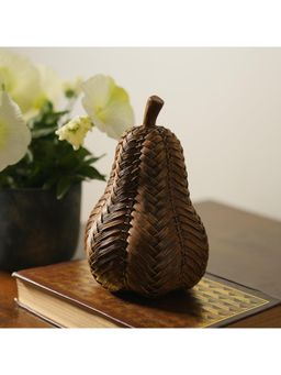 Pure Home + Living - Brown Polyresin Woven Pear