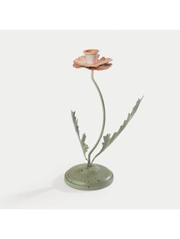 Pure Home + Living - Plant-shaped Green Metal Candleholder - Large