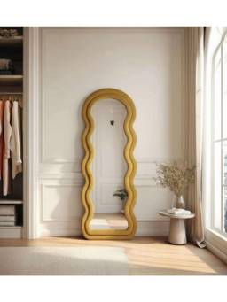 The Artment - Mustard Ripple Edge Floor Mirror (160 x 60) cm