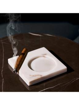 Home Couture Collective - Alibi Marble Cigar & Glass Tray Holder
