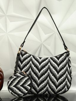 Bagsy Malone - Black Regal Elegance Handheld Bag and Coing Pouch (Set of 2)