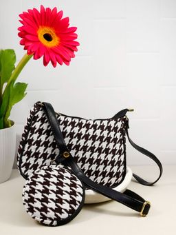 Bagsy Malone - White Regal Elegance Sling Bag and Multi-Utility Pouch (Set of 2)