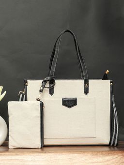 Bagsy Malone - Luxe Aura Handbag with Detachable Strap and Multi-Utility Pouch (Set of 2)