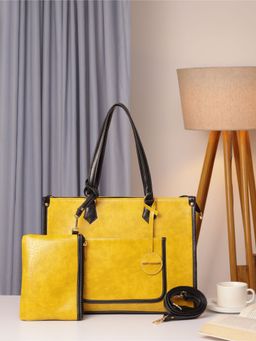 Bagsy Malone - Luxe Aura Handbag with Detachable Strap and Multi-Utility Pouch (Set of 2)