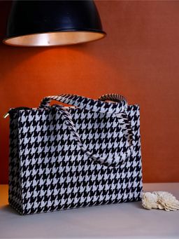Bagsy Malone - Black Opulent Loom Majesty Tote Bag