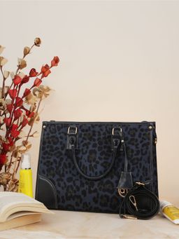 Bagsy Malone - Blue Midnight Panther Handbag with Detachable Strap