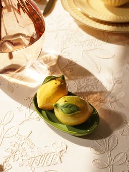 Pure Home + Living - Green Yellow Lemon Ceramic Salt & Pepper Shakers (Pack of 2)