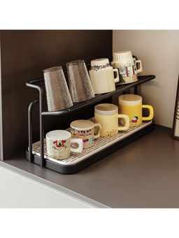 ARHAT ORGANIZERS - Black Space-Saving Mug Holder & Kitchen Organizer for Countertops