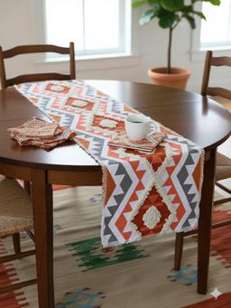 Izaafa - Multi-Color Bohemian Sea Diamonds Table Runner