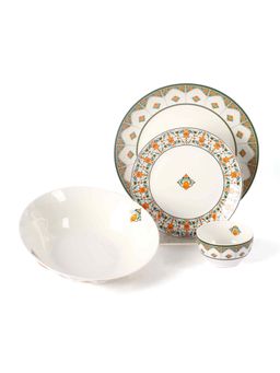 ICHKAN - White Jashn Porcelain 20 Piece Dinner Set