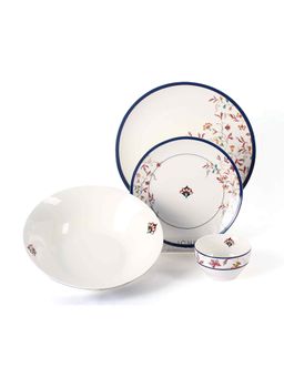 ICHKAN - White Saaz Porcelain 27 Piece Dinner Set