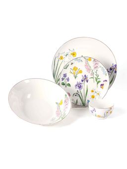 ICHKAN - White Tarang Porcelain 27 Piece Dinner Set