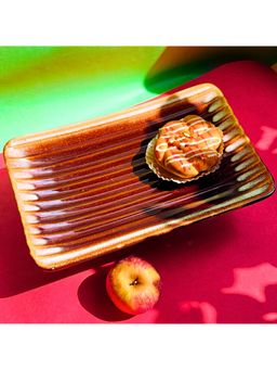 TheYUGO - Ombre Brown Ceramic Snack Platter