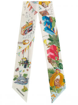 Ferragamo - Multicolor Printed Bandana Scarf