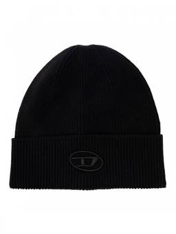 Diesel - Black Textured Beanie Cap