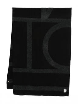 Toteme - Black Logo Scarf