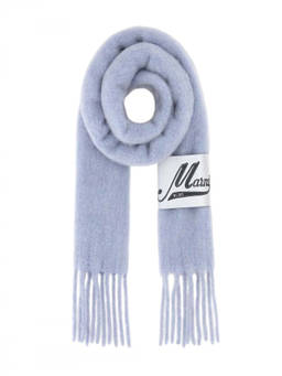 Marni - Light Blue Logo Scarf