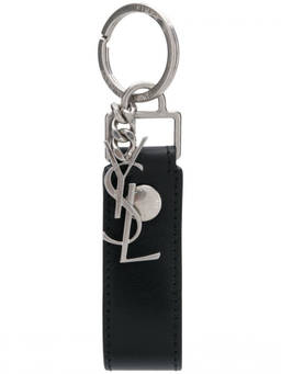 Saint Laurent - Black Monogram Leather Key Chain