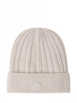 Moncler - Off White Textured Beanie Cap