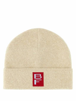BY FAR - Off White Logo Beanie Cap