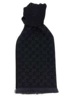 Gucci - Black Gg Logo Scarf
