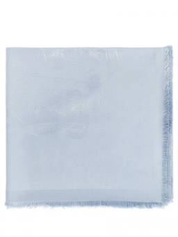 Ferragamo - Blue Jacquard Square Scarf