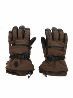 Moncler - Brown Solid Gloves