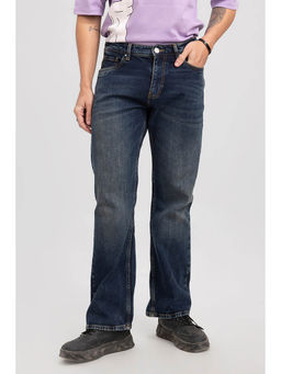 Snitch - Men Navy Blue Denim Solid Casual Jeans