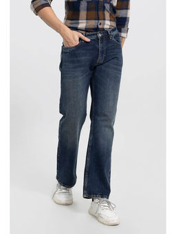 Snitch - Men Navy Blue Denim Soild Casual Jeans