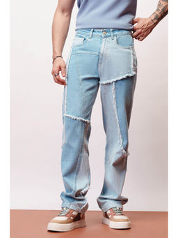FREAKINS - Mens Blue Straight Fit Jeans
