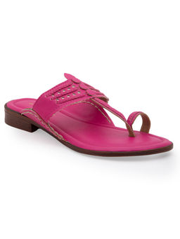 5 Elements by Radhika Gupta - Solid Pink Kolhapuris