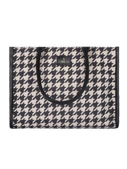 The Clownfish - Multipurpose Shoulder Bag Fit 14 Inch Laptop Printed Faux Leather Black