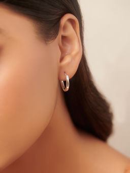 Shaya by CaratLane - Beating The Monday Blues Medium Hoops (16 mm) in 925 Silver