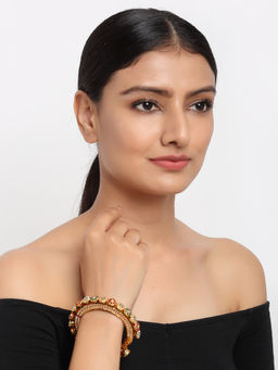 Ruby Raang Studio - Ruby Raang Multi Madhuri Embellished Bangle