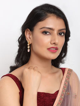 Ruby Raang Studio - Ruby Raang Pink Tone Kundan Earrings