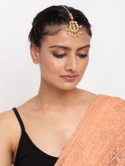 Ruby Raang Studio - Ruby Raang Embellished Kundan Maang Tikka