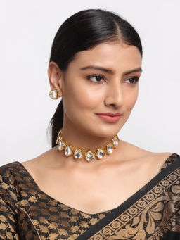 Ruby Raang Studio - Ruby Raang Kundan Choker with Kundan Studs
