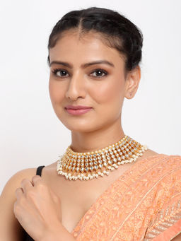 Ruby Raang Studio - Ruby Raang Kundan Pearl Choker
