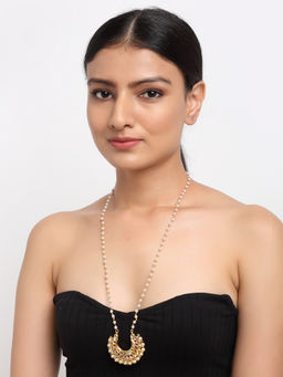 Ruby Raang Studio - Ruby Raang Long Kundan Pearl Neckpiece